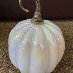 Glass Iridescent Pumpkin 