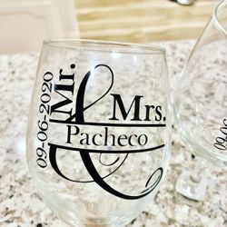 Wedding wine glass sets