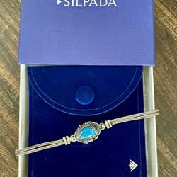 Genuine Turquoise Silver Bracelet 