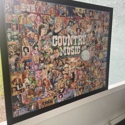 Country Music Puzzle Framed