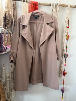 NYCC Blush Pink Open-Front Trench Coat