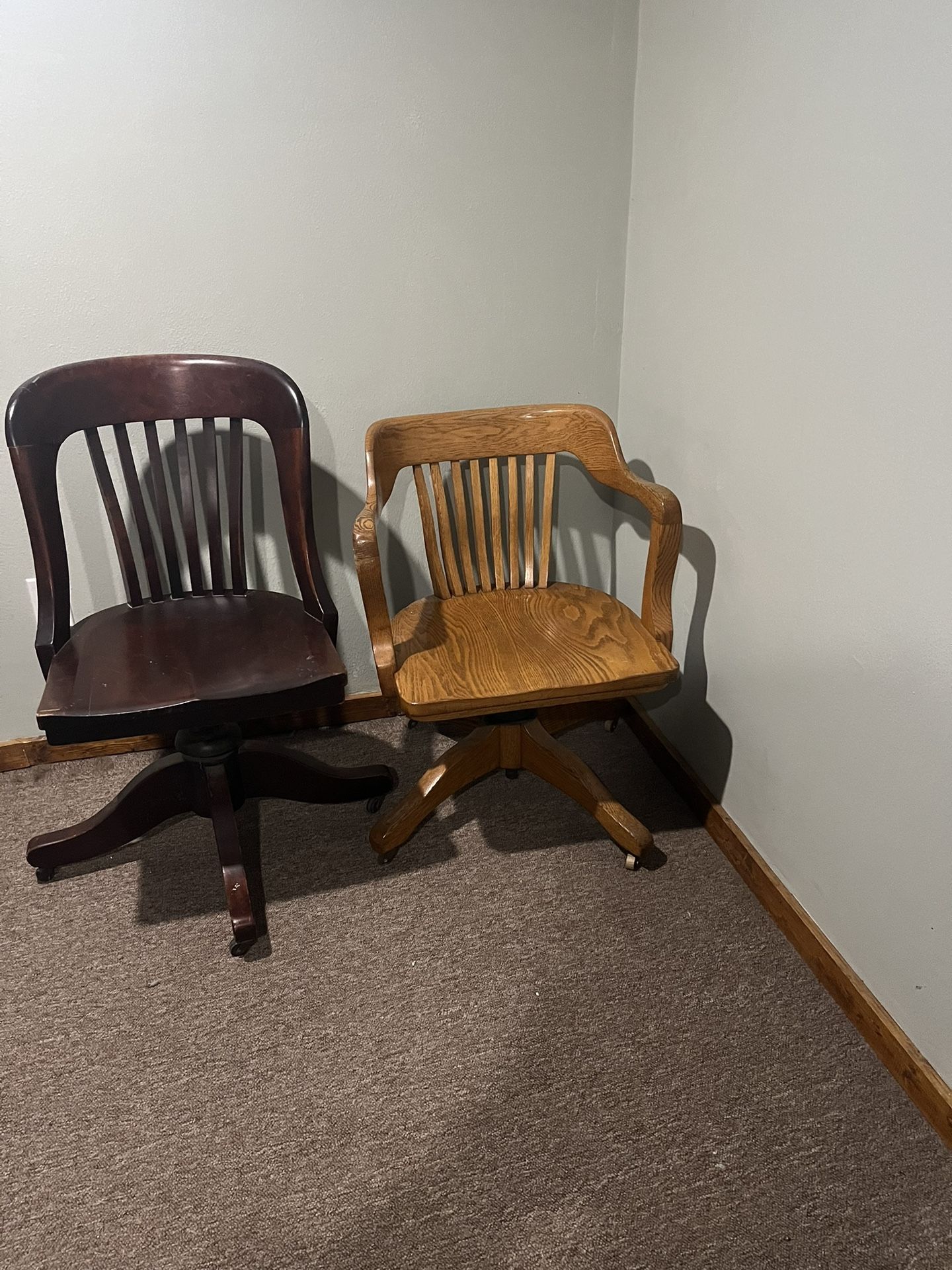 Antique Bankers Chairs