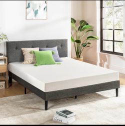 New Open Box Best Price 6" Medium Firm Full Green Tea Memory Foam Mattress, White