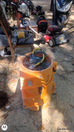 Orange Industrial Axial Blower Fan Unit