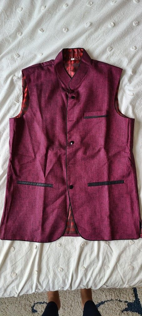 Purple men's vest - indian