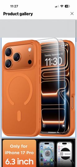 SPIDERCASE Magnetic for iPhone 17 Pro 18 Pro Case, with 2Pcs Tempered Glass Screen Protector Translucent Matte Anti-Scratch Anti-Fingeprint Slim Phone