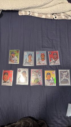MLB Baseball Card Lot of 9 Autographed