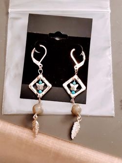 S925 D Buckle Dangle Earrings