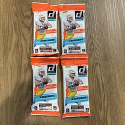 2021 Panini Donruss Football Value Fat Pack Lot of Four .