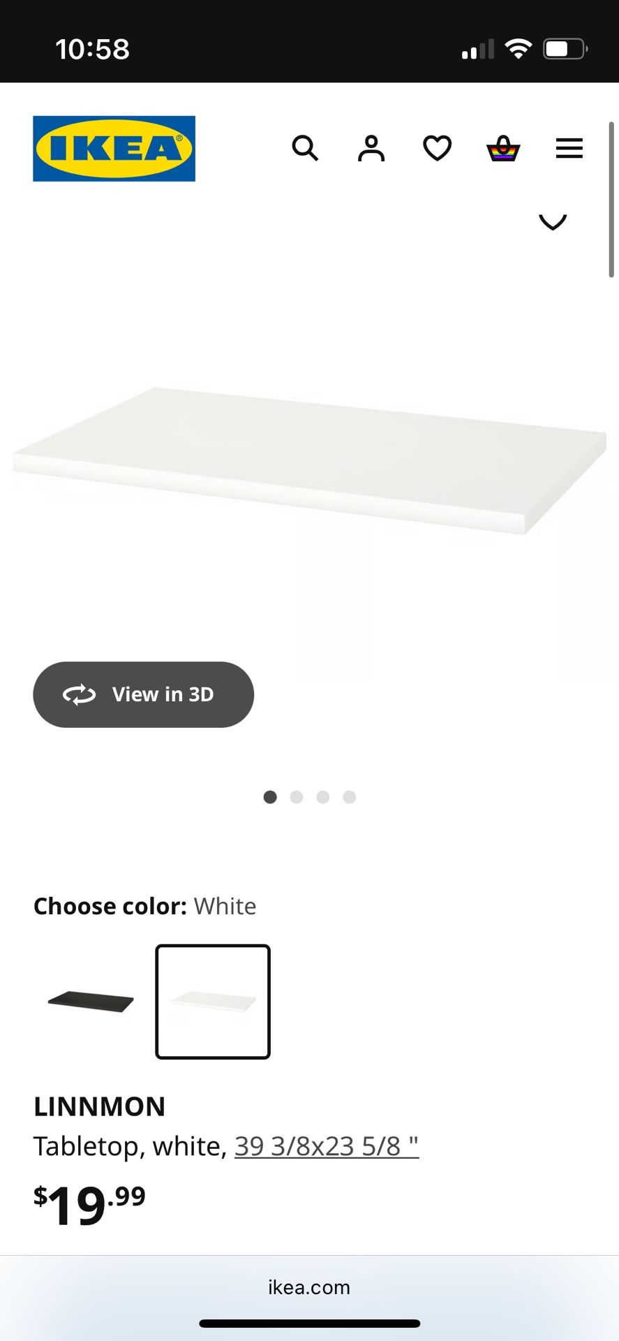 IKEA Linnmon Table Top