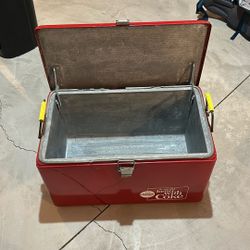 Vintage Coca‑Cola “Things Go Better With Coke” Metal Cooler