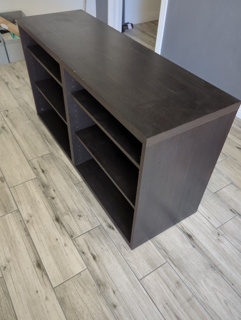 Ikea Besta Shelve Unit/TV Stand and Combo Metal and Glass Cafe Table