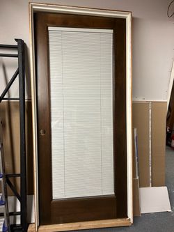 Pre-Hung Door 36 in. x 80 in. Internal Blinds, Front Door