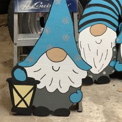 Christmas gnome,  turquoise Lantern