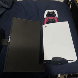 PS5 and Monitor