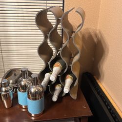 Wine Rack And Liquor Storage Set