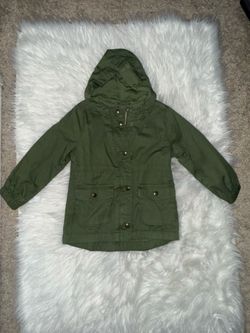 Toddler kids Olive Green Hooded Utility Jacket