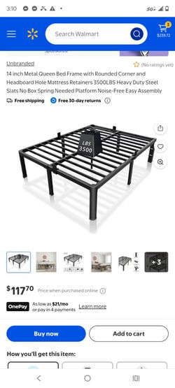 Meadow Queen bed frames holds up to 3500 pound
