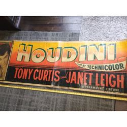 1950s Houdini The Movie Banner. 