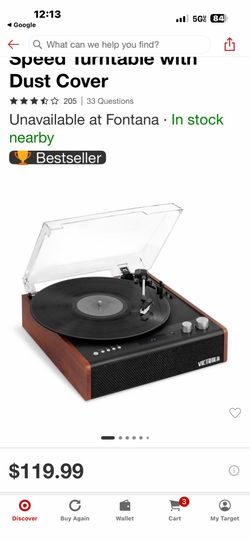 Victrola Brighton Record Player: Bluetooth,