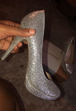 Call It Spring Silver Prom Heels (worn once)