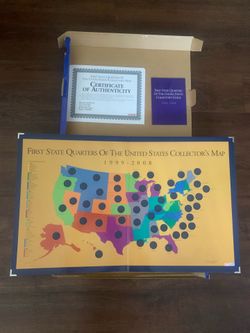 First State Quarters Of The United States Collector’s Board Map Limited Edition No Coins Included