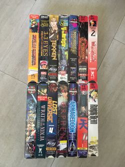 retro anime VHS tapes