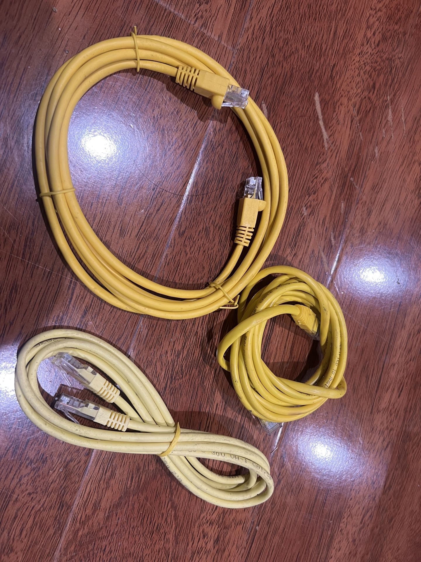 3 Pack Ethernet Cable Cat6 Cable, LAN Cable, Internet Cable, Patch Cable and Network Cable - UTP (Yellow) Ethernet Cable