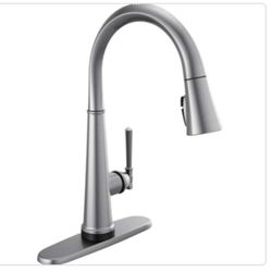 Emmeline Single-Handle Pull- Down Sprayer Kitchen Faucet with Touch20 and ShieldSpray in Lumicoat Arctic Stainless