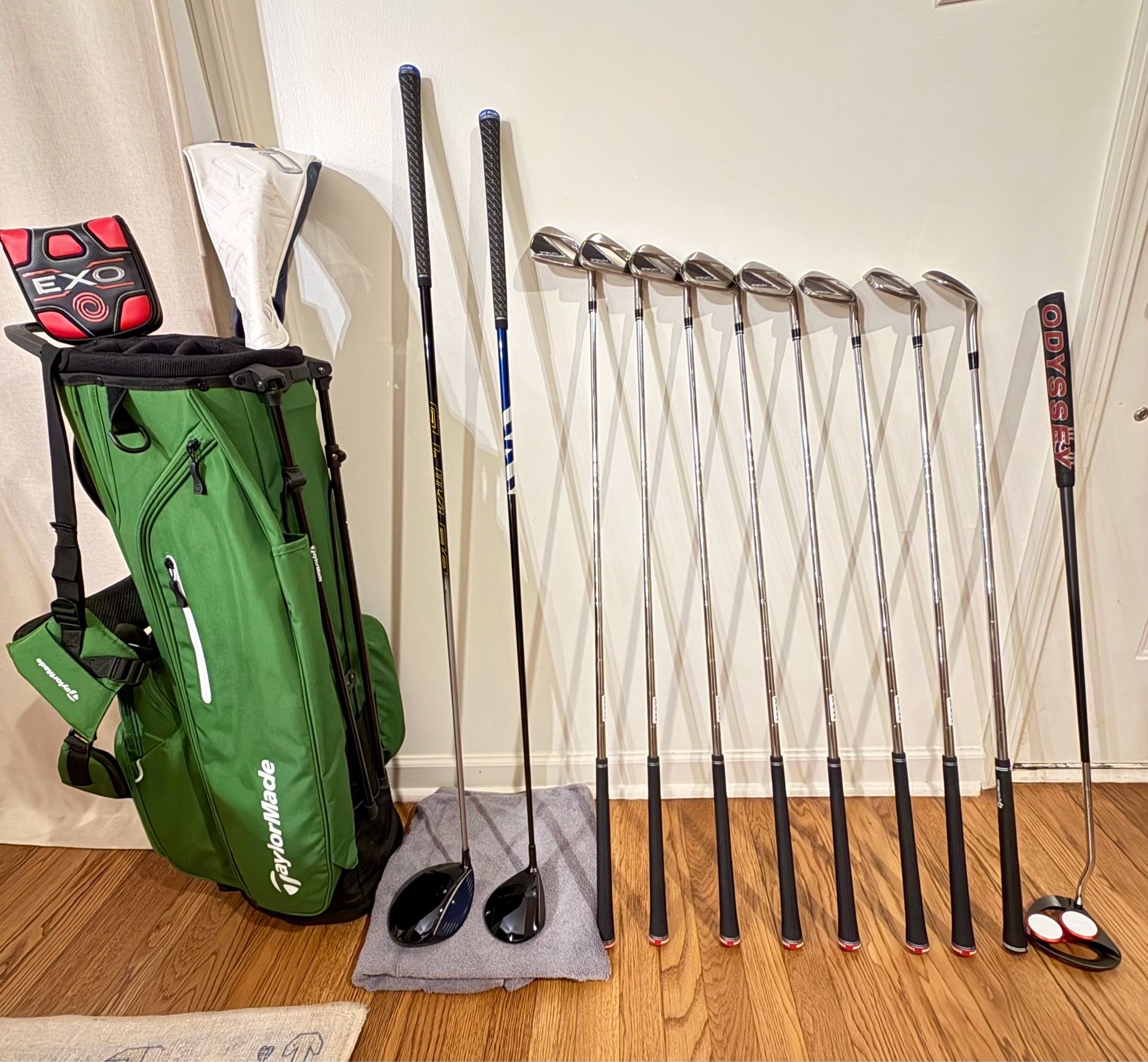 TaylorMade Qi10 Driver, Stealth Irons, Odyssey Putter & Bag