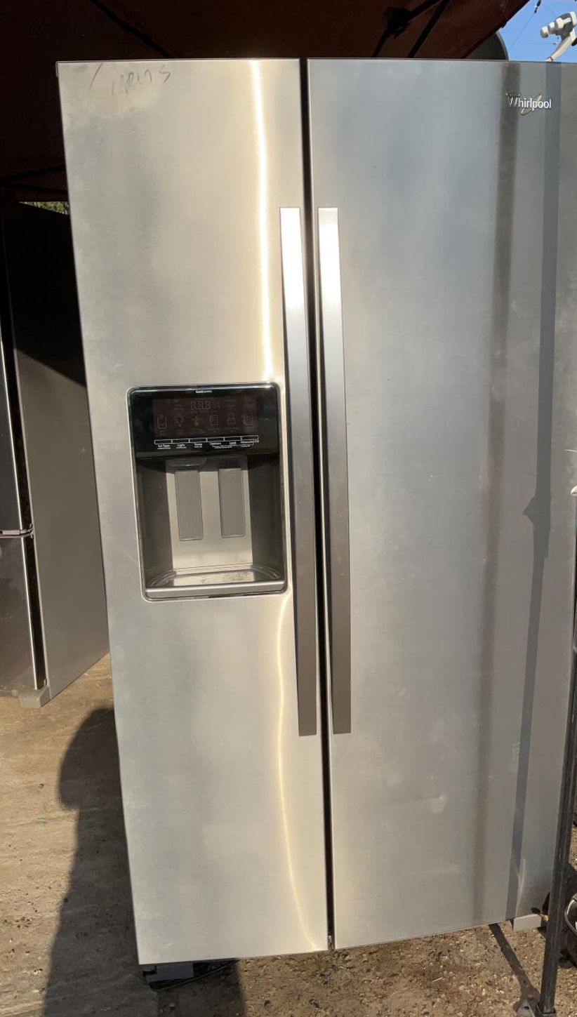 Whirlpool Side By Side Stainless Steel Refrigerator Fridge