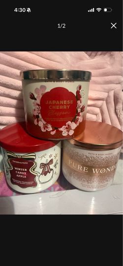 Bath and body works  3 wicked candles