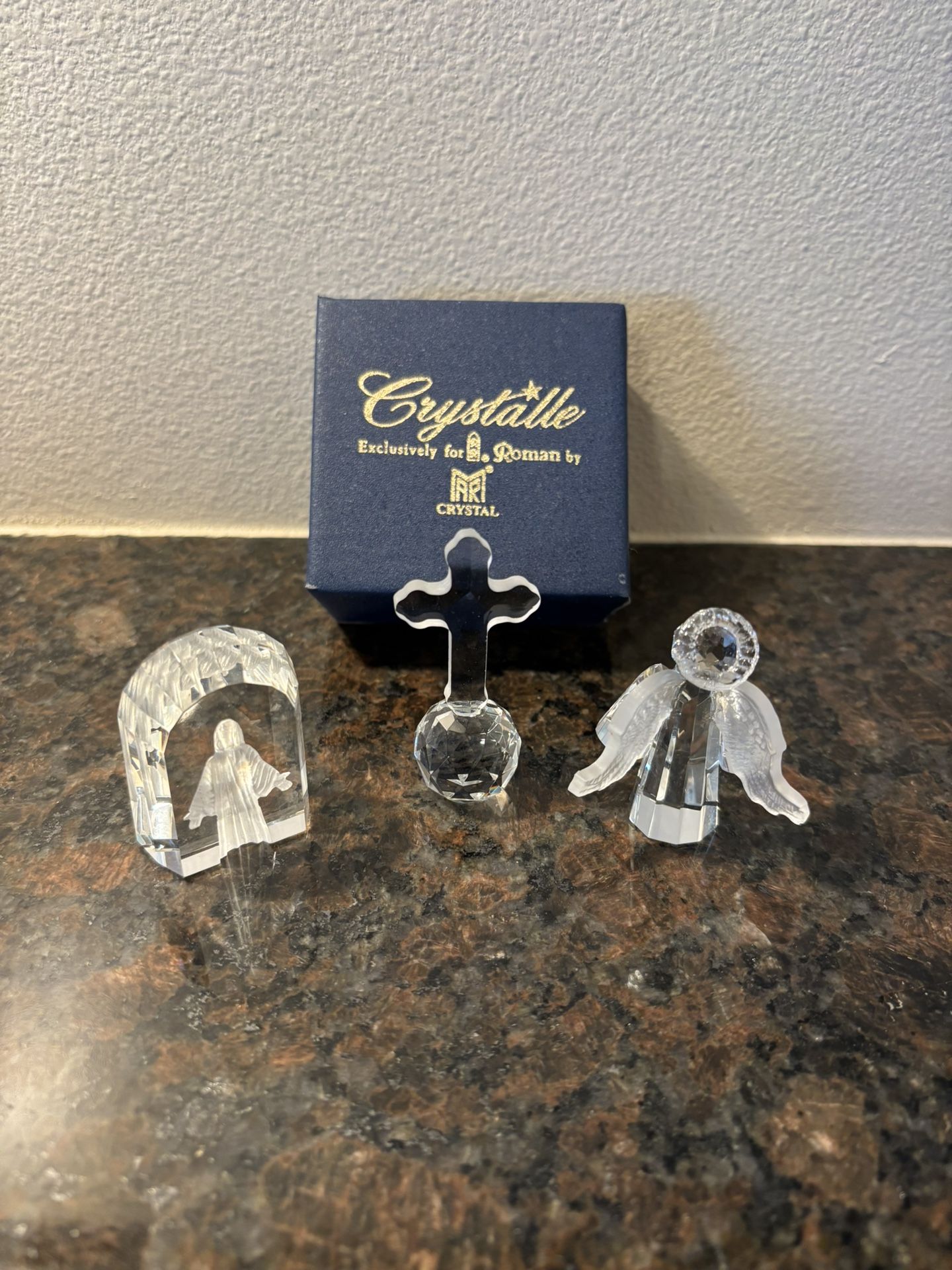 Set of Crystalle brand crystal figurines