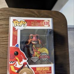 Year Of The Dragon, Disney Mushu #630 Funko Pop Special Edition Diamond Collection from Mulan, Protective Case