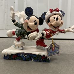 Jim Shore Disney Traditions Skating Sweethearts (contact info removed) Minnie & Mickey