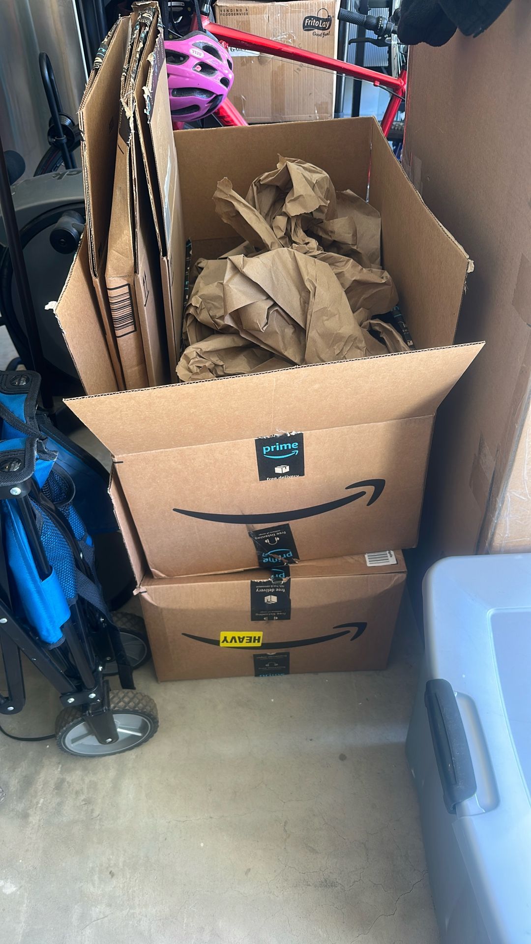 Large Boxes And Some Paper