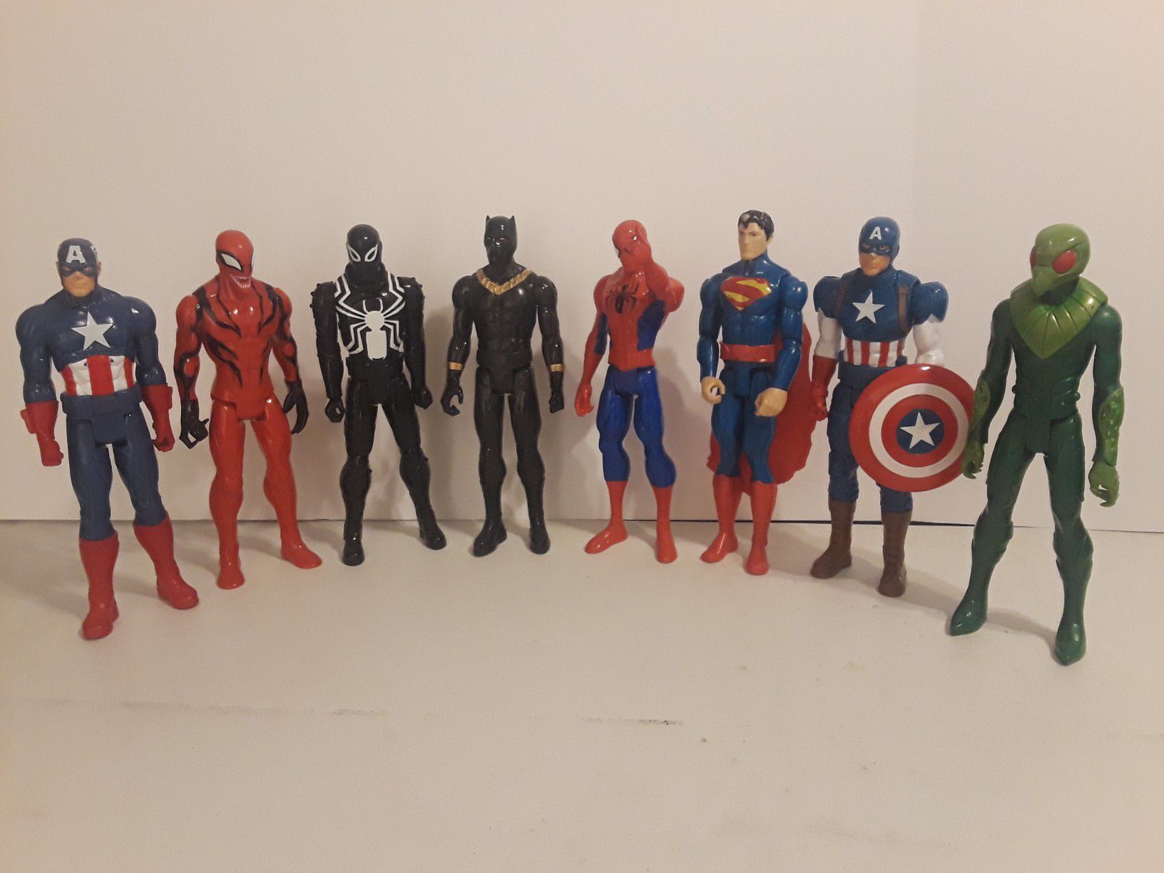 Marvel DC Captain America Spider Man Black Panther + More Action Figure Set
