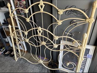 Queen Size Bed Ornate Headboard And Footboard
