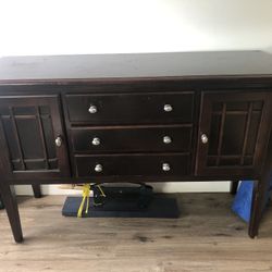Burgandy Brown Tv Stand 
