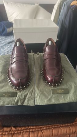 VALENTINO GARAVANI Men's Rockstud Leather Penny Loafers