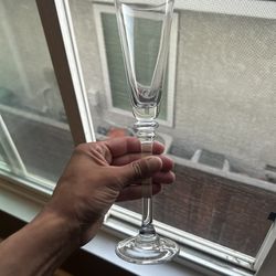 13 Crystal Champagne Flute Glasses 