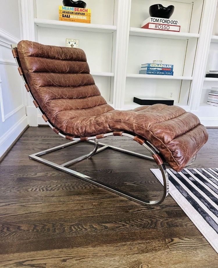 Restoration Hardware (RH) Oviedo Chair In Cigar Leather