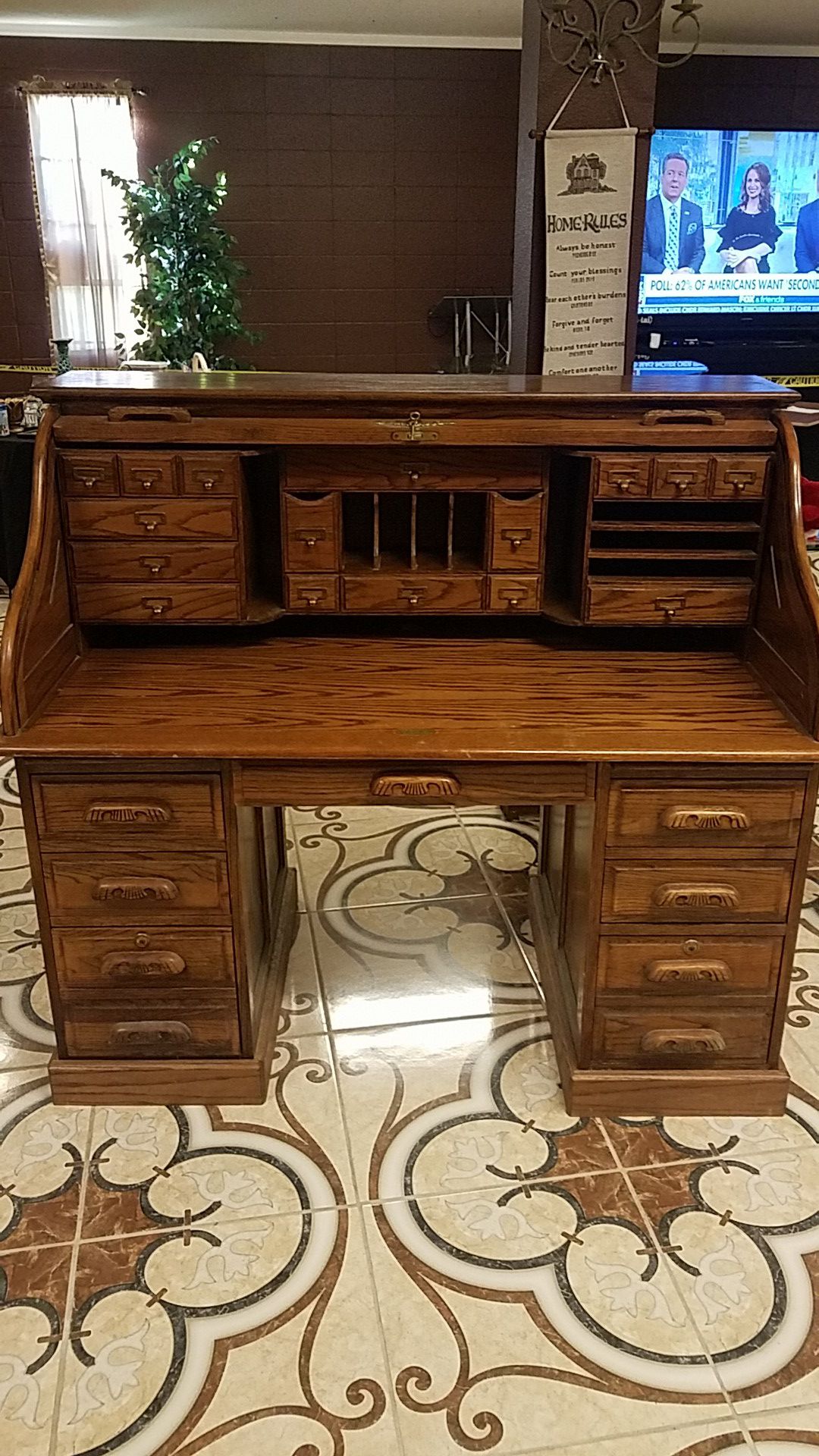 Antique Roll up Desk