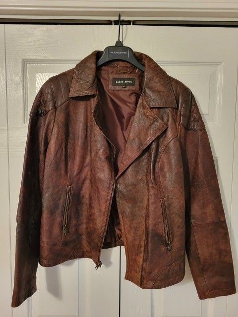 Black Rivet Genuine Leather Jacket