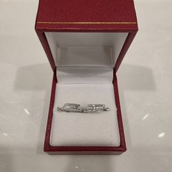 10k White Gold Diamond Earrings