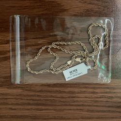 3 MM Rope Chain 20” Gold