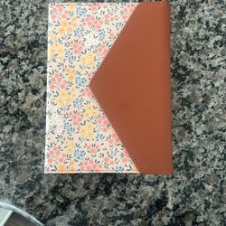 Hard Cover Floral Journal With Faux Leather Flap Magnetic Closure