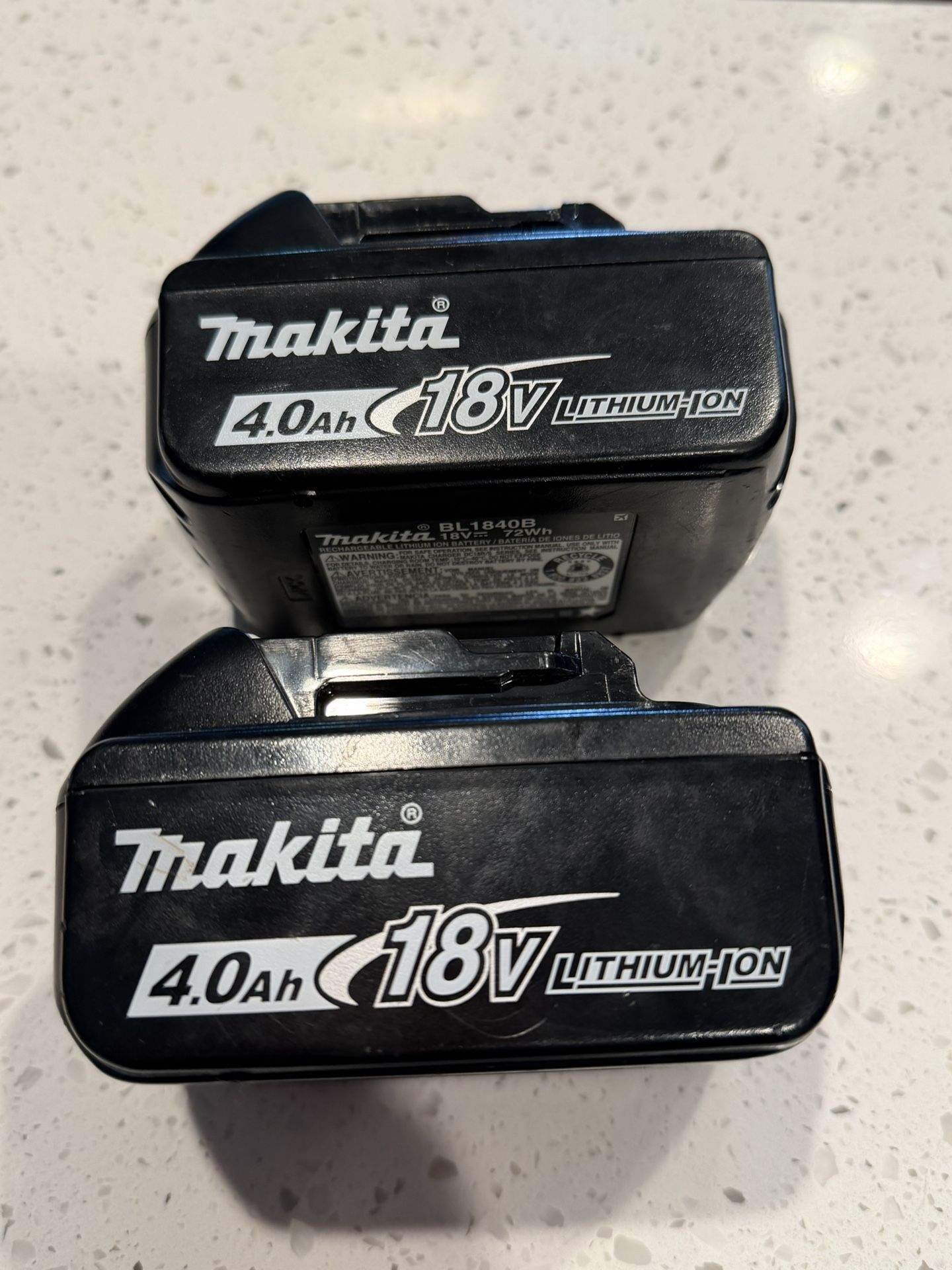 2x Makita 18v 4ah Batteries