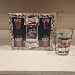 SET. OF. PEPSI. GLASSES. &  PITCHER