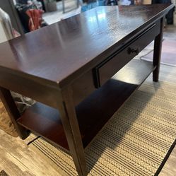 Brown Coffee Table- Great Condition L: 40” x W:21” x H:21”